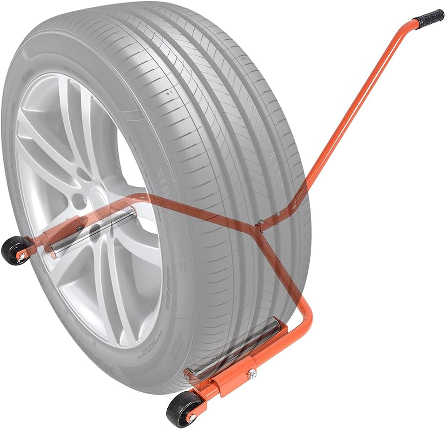 Tire Dolly 300 LBS Portable Tire Wheel Dolly Truck Tire Dolly for Easy Lift Tire Dolly, Heavy Duty Cart Easy to Use Tire Lifting Tool Review