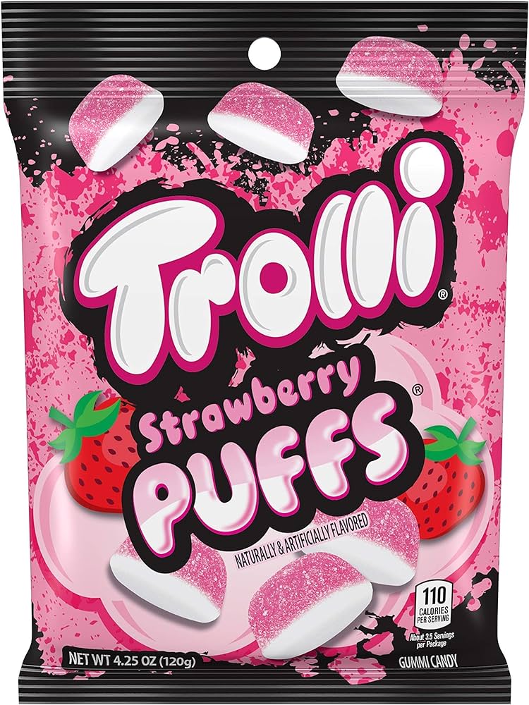 Trolli Strawberry Puffs Gummi Candy Review