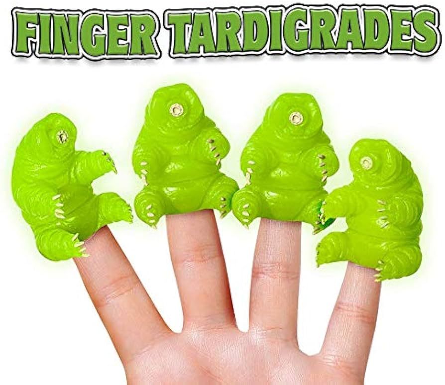 Mcphee Accoutrements Glow-in-The-Dark Finger TARDIGRADES 4 Piece Set Review