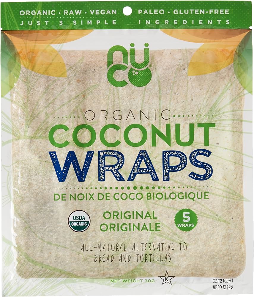 NUCO Certified ORGANIC Paleo Gluten Free Vegan Coconut Wraps Review