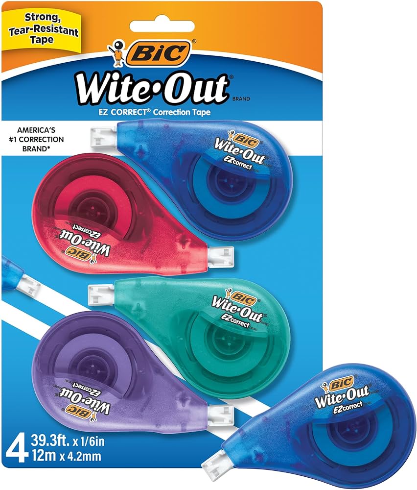 BIC White-Out Brand EZ Correct Correction Tape Review