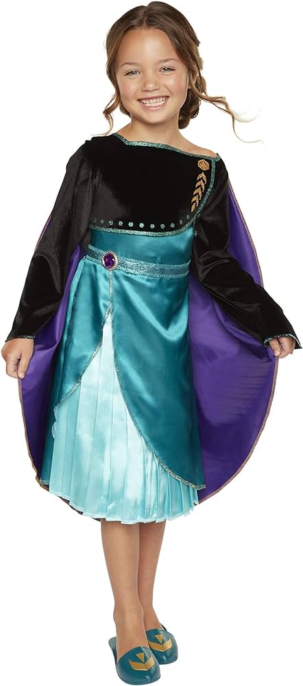 Disney Frozen 2 Queen Anna Dress – Outfit Fits Sizes 4-6X – Costume for Girls Ages 3+ Review