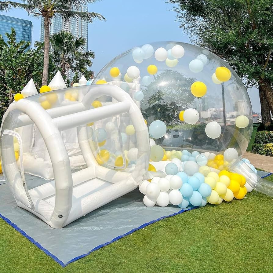 Inflatable Bubble House for Kids, 10Ft Clear Inflatable Bubble Dome Tent with Blower & Pump Review