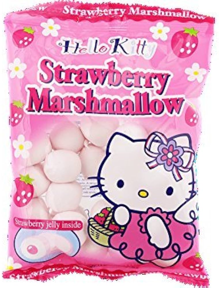 Hello Kitty Marshmallow – Strawberry Marshmallow Snacks Japanese Candy Review