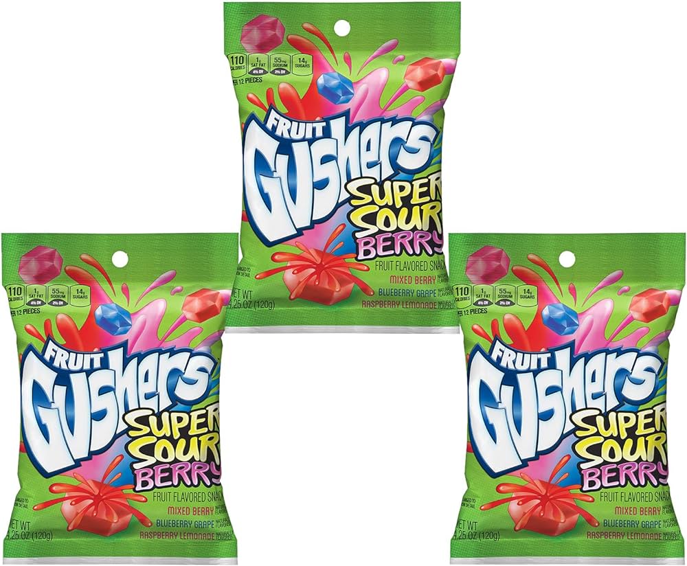 Super Sour Berry Fruit Gushers 3-Pack Review