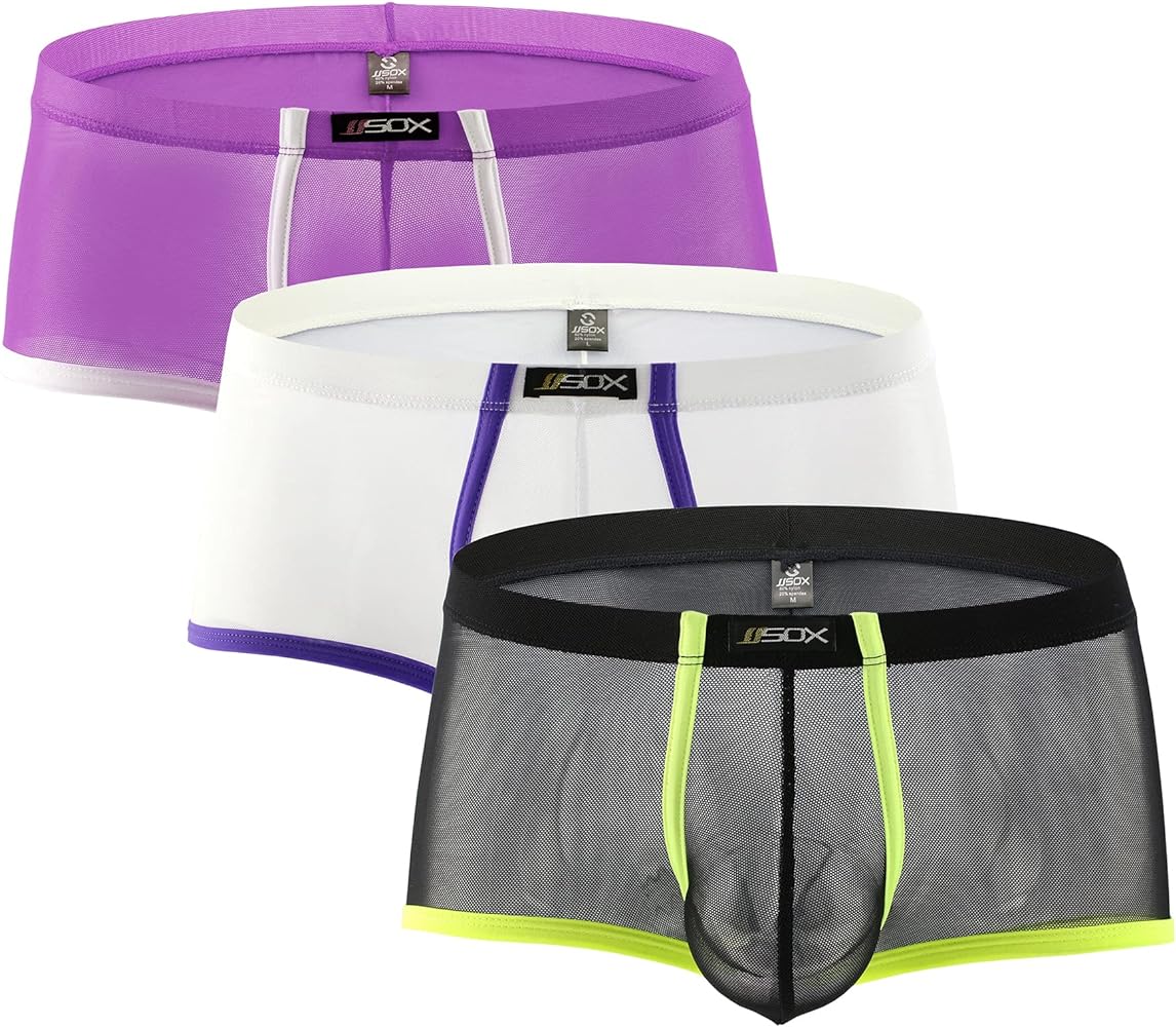 Men’s Silky Comfort Sexy See-Through Mesh Boxer Briefs Underwear Review