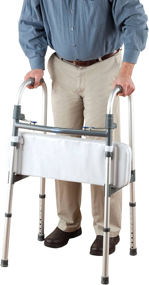 Walker Rest Seat- Attachable Seat for Folding Walker Supports up to 250 lbs. Review