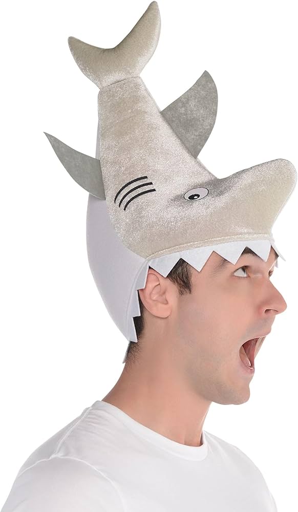 Cozy & Vibrant Plush Gray Shark Hat – Fun and Fierce Costume Accessory