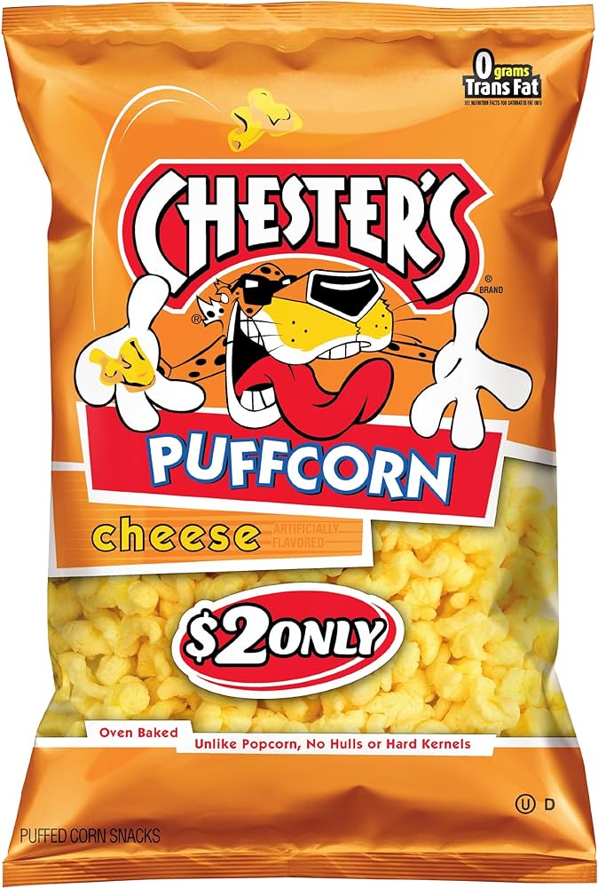 Chester’s Puffcorn Snacks, Cheese, 4.5oz (Pack of 6) Review