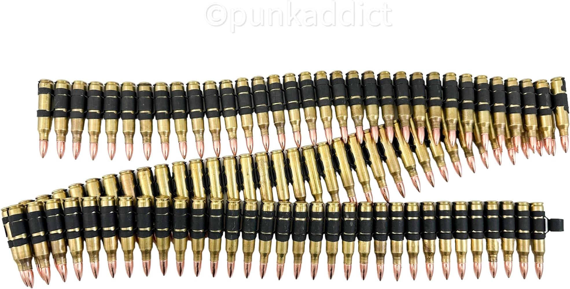 Bullet Belt M16 .223 Caliber Black Metal Link Brass Shell Copper Tips USA Made Review