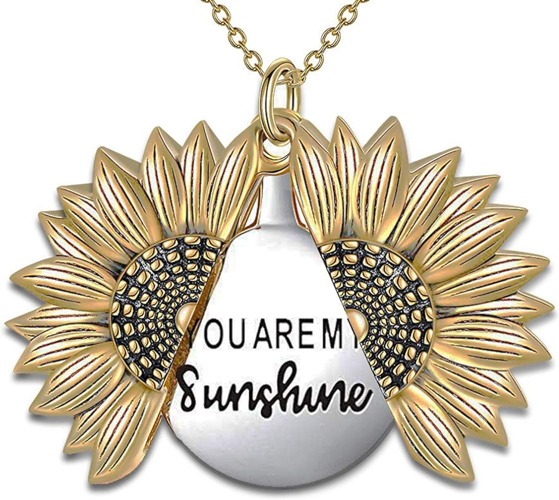 You are My Sunshine Necklace – Sunflower Necklace Locket Review