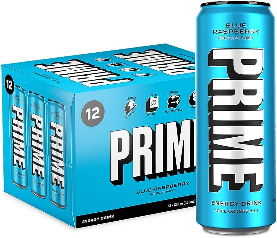 PRIME Energy BLUE RASPBERRY | Zero Sugar Energy Drink | Preworkout Energy | 200mg Caffeine with 355mg of Electrolytes and Coconut Water for Hydration| Vegan | Gluten Free |12 Fluid Ounce | 12 Pack review