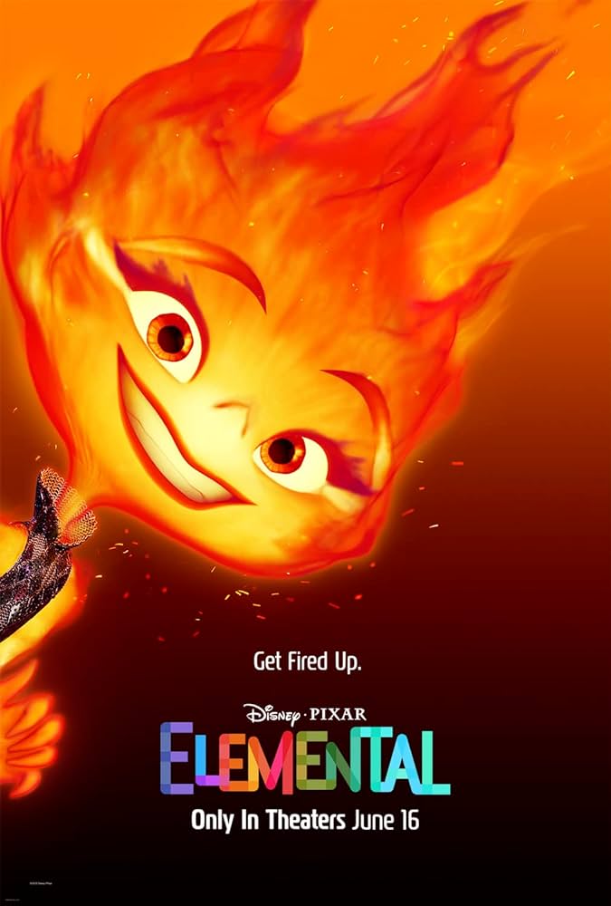 ELEMENTAL MOVIE POSTER 2 Sided ORIGINAL Teaser B Fire 27×40 review