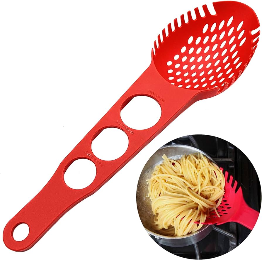 Nylon Spaghetti Server Non-Stick Pasta Fork Slotted Spoon Food Strainer Review