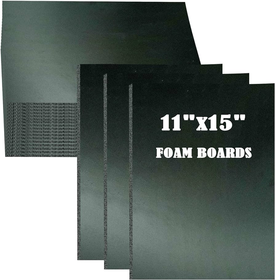 Foam Core Board 11”x15” Black Foam Board Review